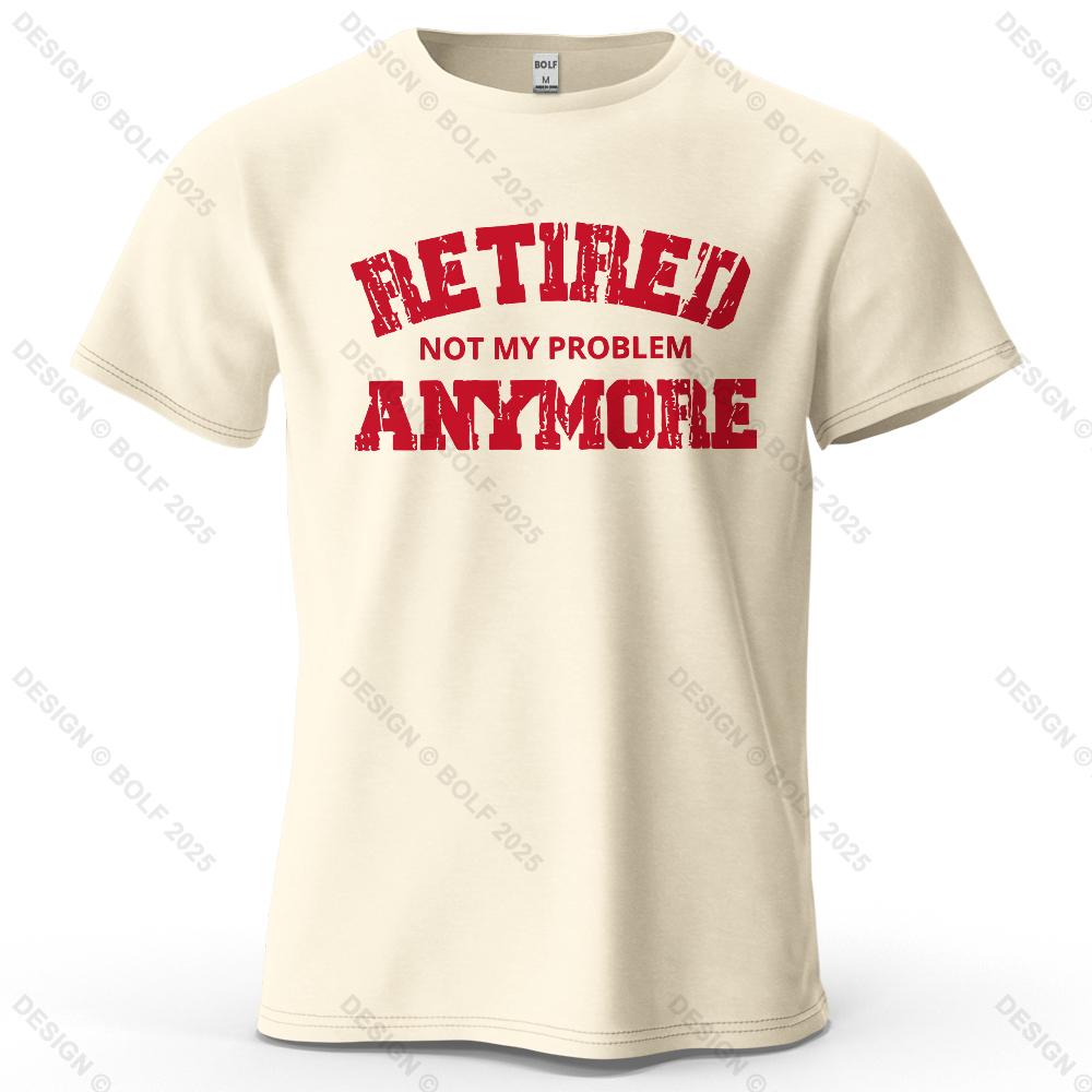 

Retired Vibe Printed Men s T-Shirt 100% Cotton Oversized Relaxed Graphic Tees for Women Tops Tees Casual Streetwear 4XL