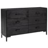 VidaXL Buffet Noir 110x35x70 cm Bois de pin massif 349922
