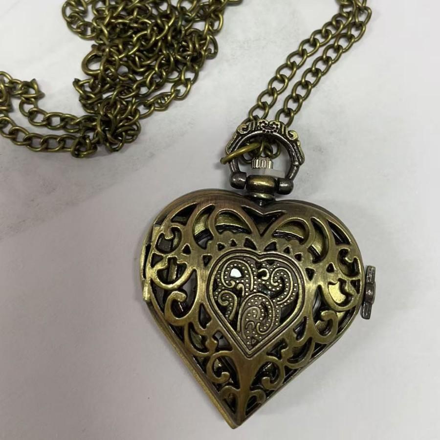 Heart Pocket Watch Beautiful Ladies Pendant Watch Student Decoration Watch Special Offer Free Dropshipping