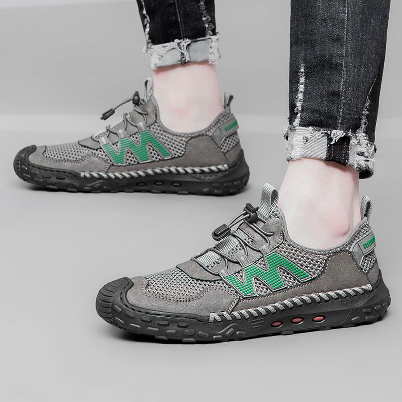 Fashion Fashion Men Mesh Loafers Summer Casual Shoes Men Good Quality Flat Sneakers Men New Breathable Men’s Slip On Sports Wading Shoes