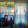 2pcs Elegant Peacock Pattern Curtains Polyester Rod Pocket For Living Room Bedroom Kitchen Study Stunning Background Decor