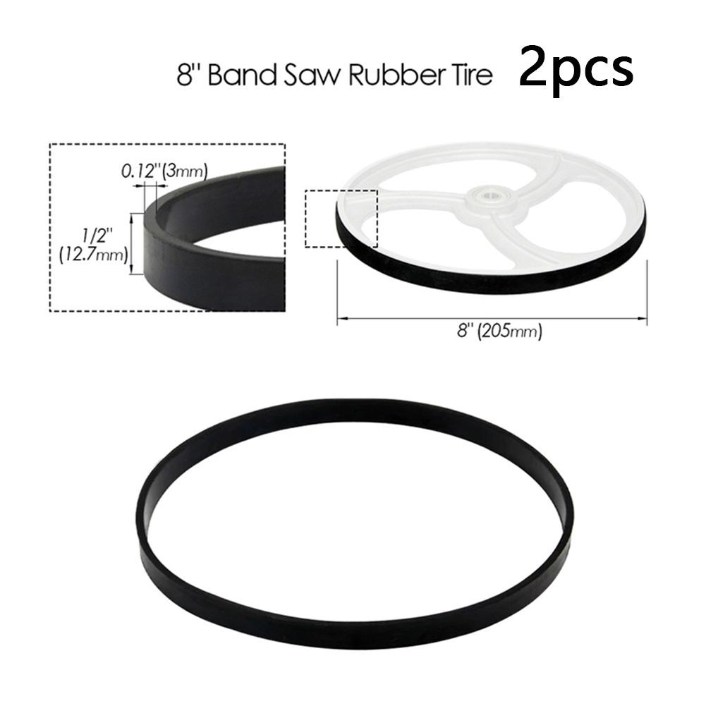 2pcs Bandsaw Bands Rubber Tire For 8 9 10 12/14 Inch Band Saw Scroll Wheels Woodworking Tool Spare Parts Anti-Noise Rubber Ring