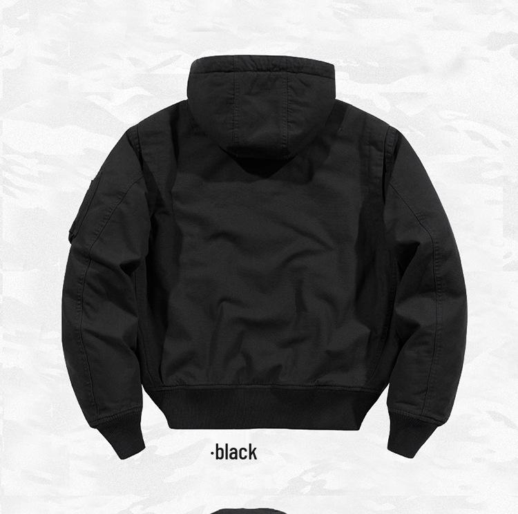 Мужская повседневная ветровка с капюшоном: Модная куртка-пилот на весну и осень