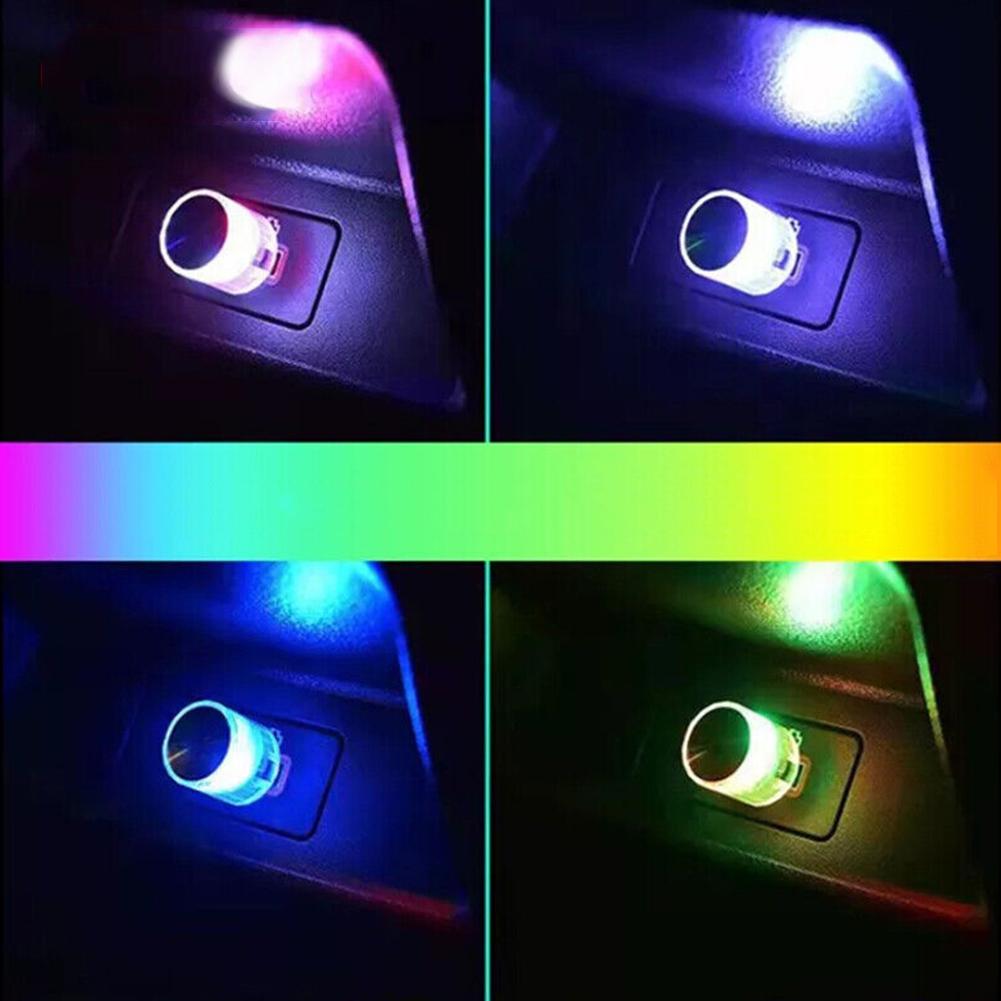 Car USB Interior LED Ambient Light Interior Atmosphere Light Colorful Environment Auto PC Decoration Lamps Computer S5Z2