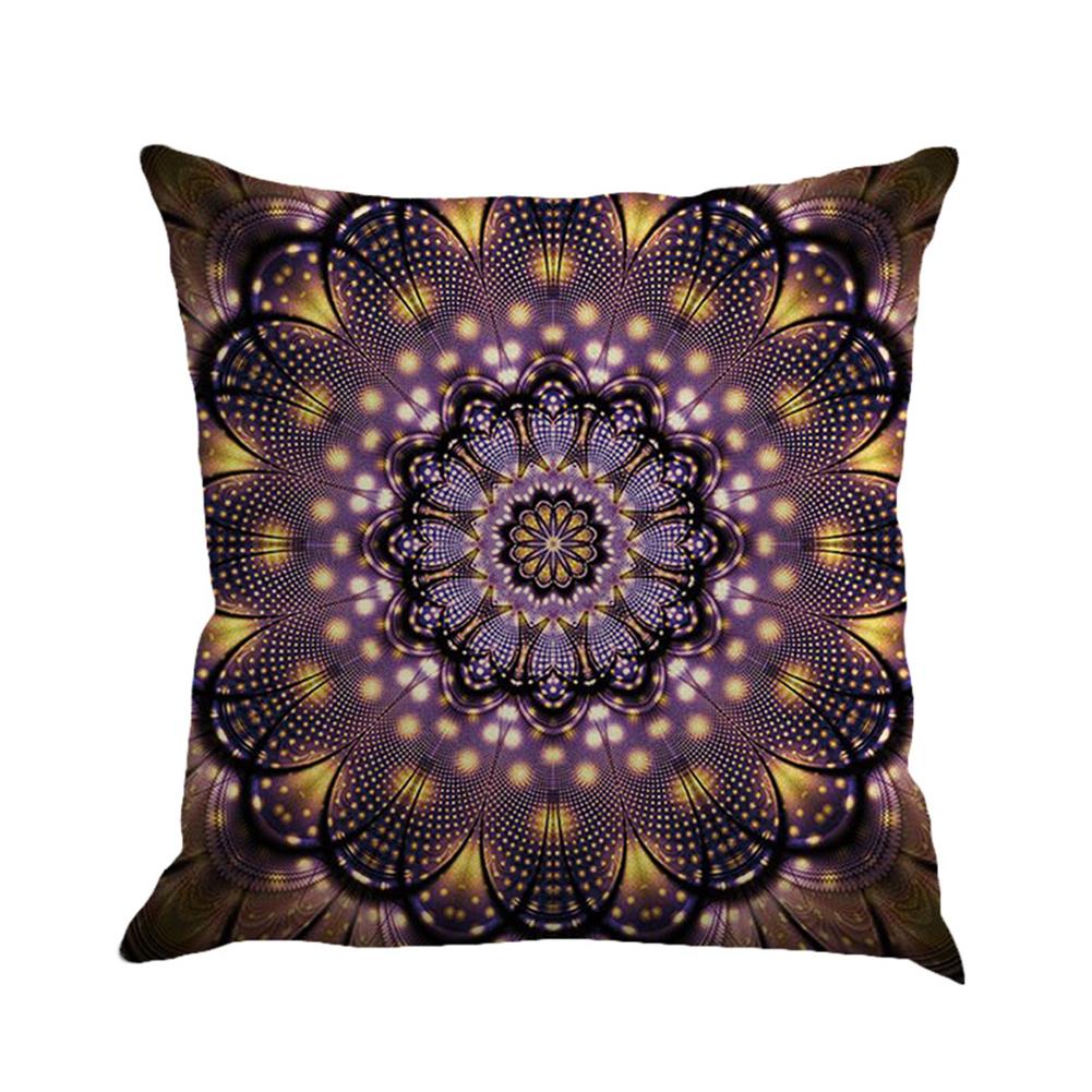 Bohemia Geometric Pattern Flax Pillow Case Car Sofa Cushion Cover