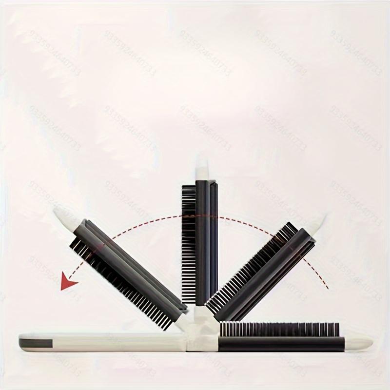 Portable Folding Hair Brush with Mirror Anti-static, Stretchable Mirror Mini Travel Size, Durable ABS Plastic Handle, Cute Bow Decorative Comb