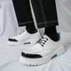 Fashion Fashionable Thick Soled Men Leather Oxford Shoes Classic British Style Leather Casual Shoes High-quality Men Urban Elegant Shoes