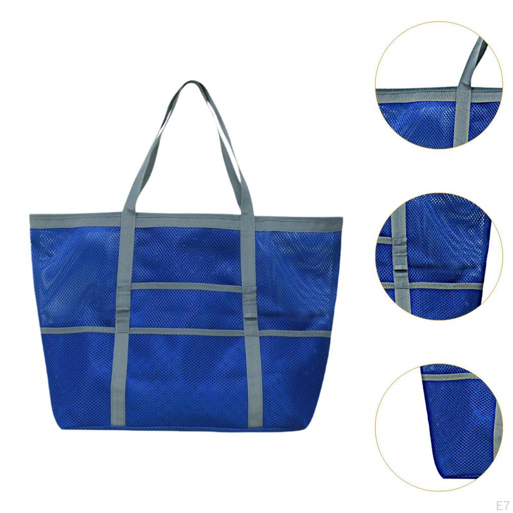 Beach Tote Foldable Mesh Bag for Women Men Vacation Essentials Travel