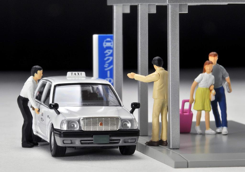 Tomytec GeoColle 64 Snap 04a Taxi Stand Toyota Crown Comfort Specification ABS Accessories Completed Mini Car Set 312345 1/64 #Car (TLV-NEO Special