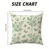 Butterfly Garden Square Jacquard Pillow Cover for Sofa Office Waist Cushion Cover Home Decorative Pillowcase