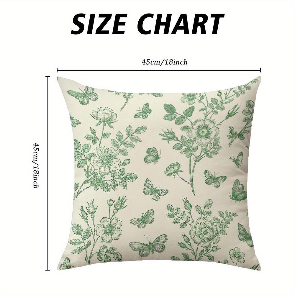 Butterfly Garden Square Jacquard Pillow Cover for Sofa Office Waist Cushion Cover Home Decorative Pillowcase