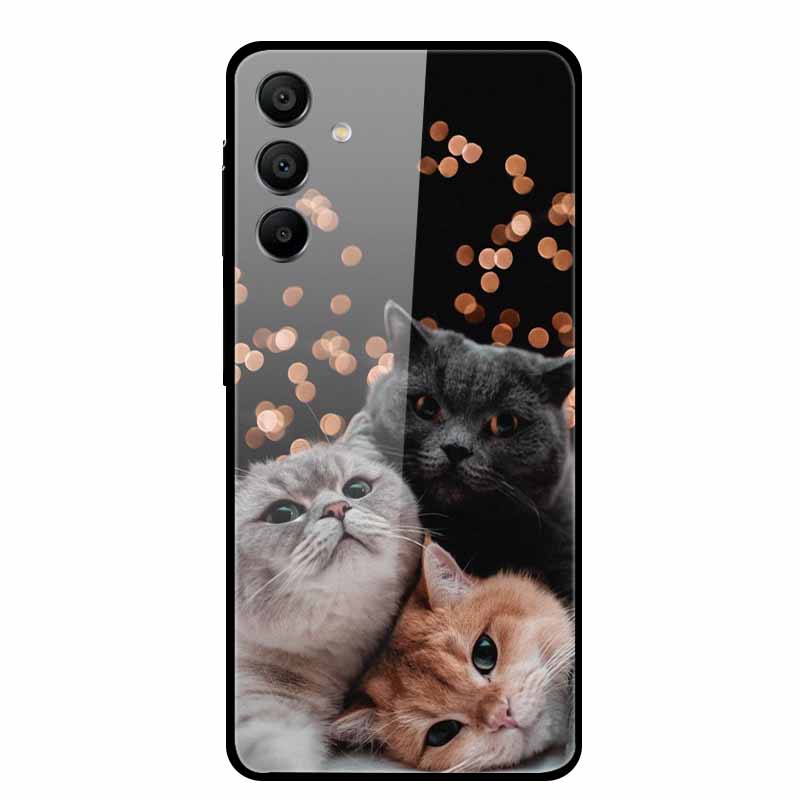 Tempered Glass Case for Samsung Galaxy A16 5G Back Cover Hard Case for SamsungA16 Phone Case Fundas Cool Protective Cute Bumper
