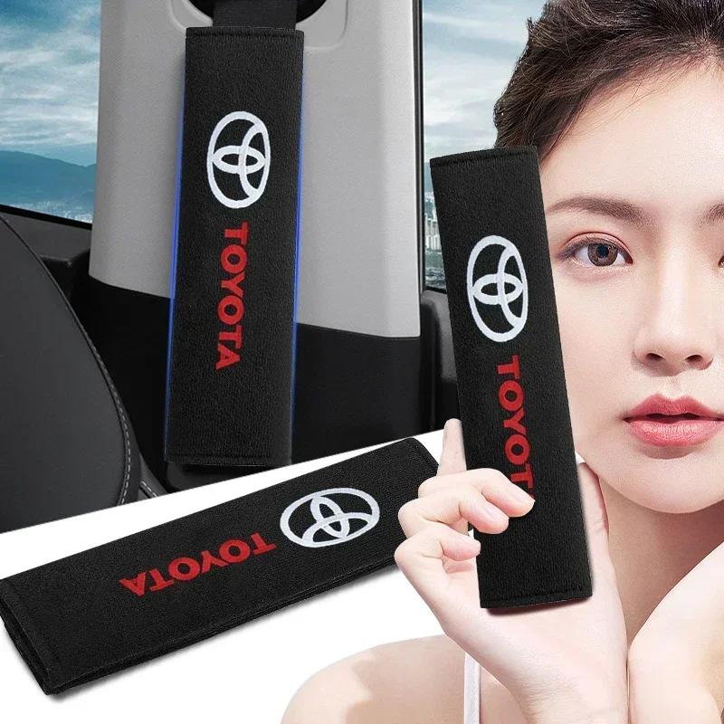 New Car Safety Belt Shoulder Cover Seat Belt Pads Accessories For Toyota Corolla Avensis Yaris Rav4 Hilux Auris Camry Prius