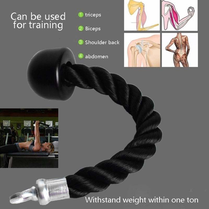 4PCS Armstärke Pull Down Seil Widerstandsbänder Set Bizeps Seil Gym Fitnessgeräte Krafttraining Bodybuilding Übung