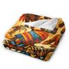 Super Soft ART African Ethnic-Style Throw Blanket Premium Fleece Flannel Lightweight  Bed Blanket Cozy Plush Blankets