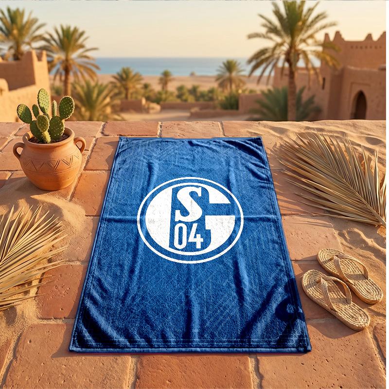 Asciugamano da Spiaggia Morbido Asciugatura Rapida Tema Schalke 04?Asciugamano Asciutto Per Vacanze Estive Al Mare Nuoto