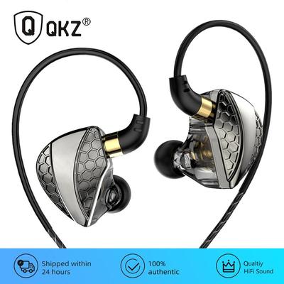 QKZ Hi6T Dynamic Wired Headset HiFi Bass 3.5mm Earphones With HD Microphone Hands-Free Calling Noise Cancel Headphone