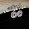 Silver Needle Korean Diamond Bow Earrings Versatile Fashion Temperament Earrings Niche Design Earrings Light Luxury Premium Sense