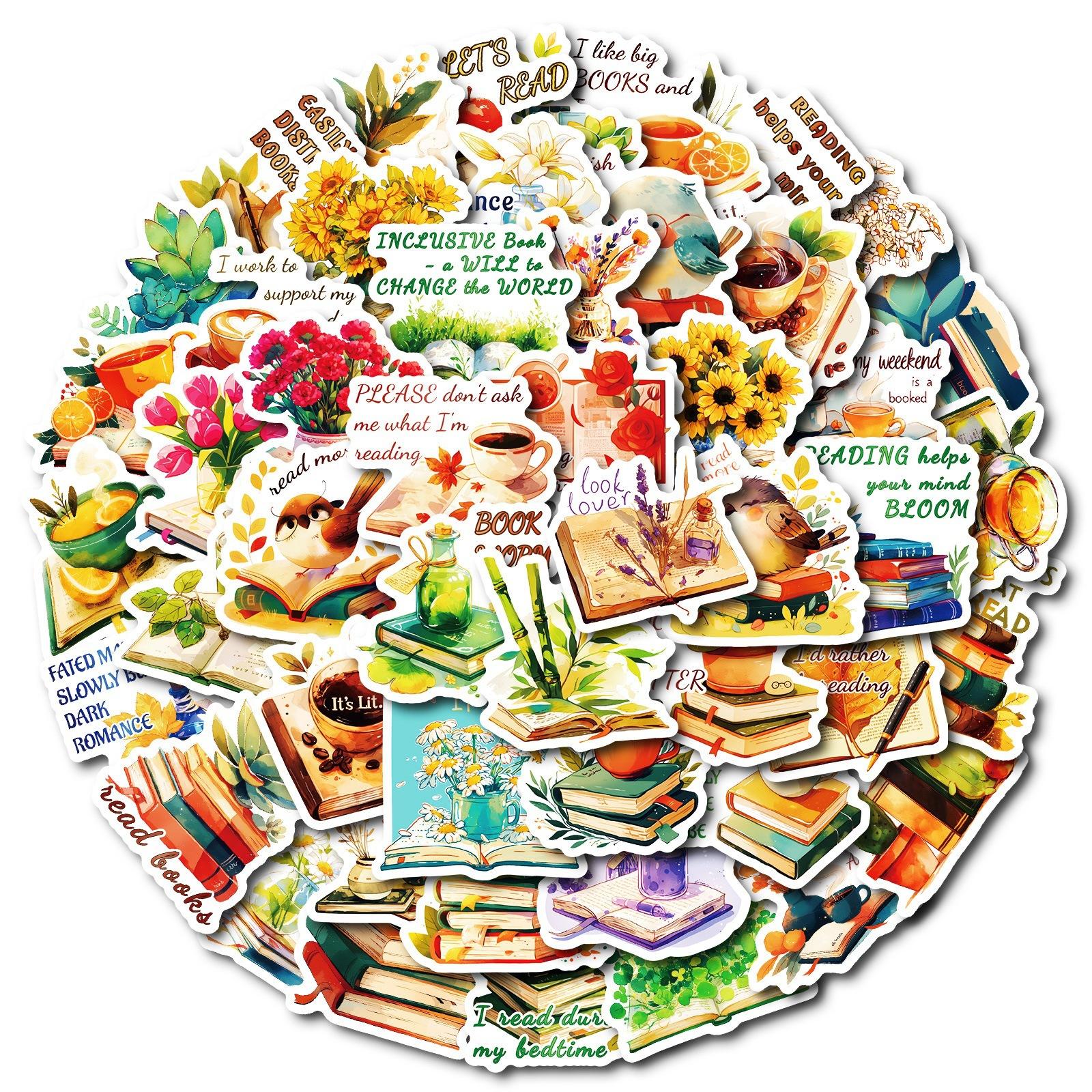 

50 Креативных Наклеек Граффити в Красивом Стиле Инс для Книжной Серии