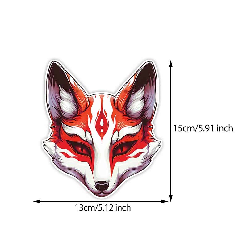 

Car Sticker Fox Mask Sticker Waterproof Vinyl Decal on Bumper Rear Window Laptop Self-adhesive Decal For Car Accessories TM269 A-15cm Longest Side