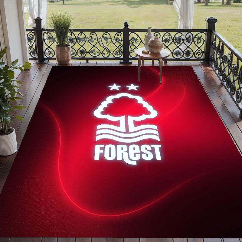 Soft Floor Carpet Nottingham Forest Football Pattern Area Rug Decorative Mat For Home Room Decoration