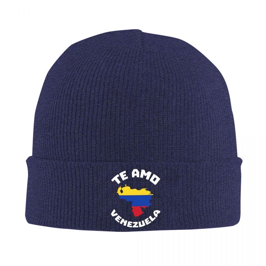 I Love VZLA - Venezuela Heart Flag Venezuelan Knitted Hat Women's Unisex's Beanie Winter Hats Warm Cap