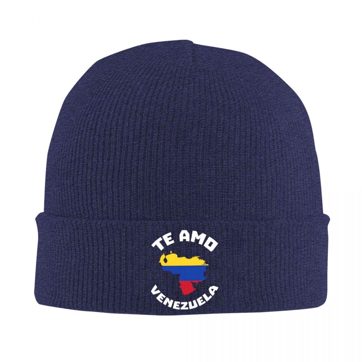 

I Love VZLA - Venezuela Heart Flag Venezuelan Knitted Hat Women s Unisex s Beanie Winter Hats Warm Cap
