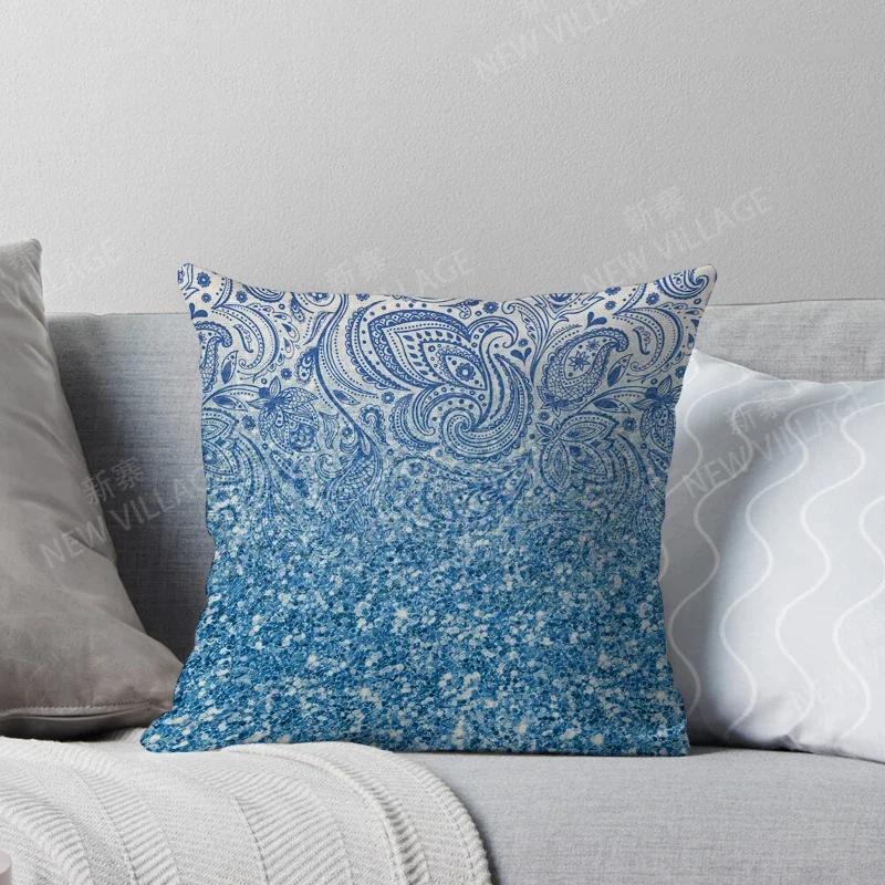 Mandala Flower Series Throw Pillow Cover With Short Plush Print For Living Room Sofa Decoration Cushion Cover Pillow Covers