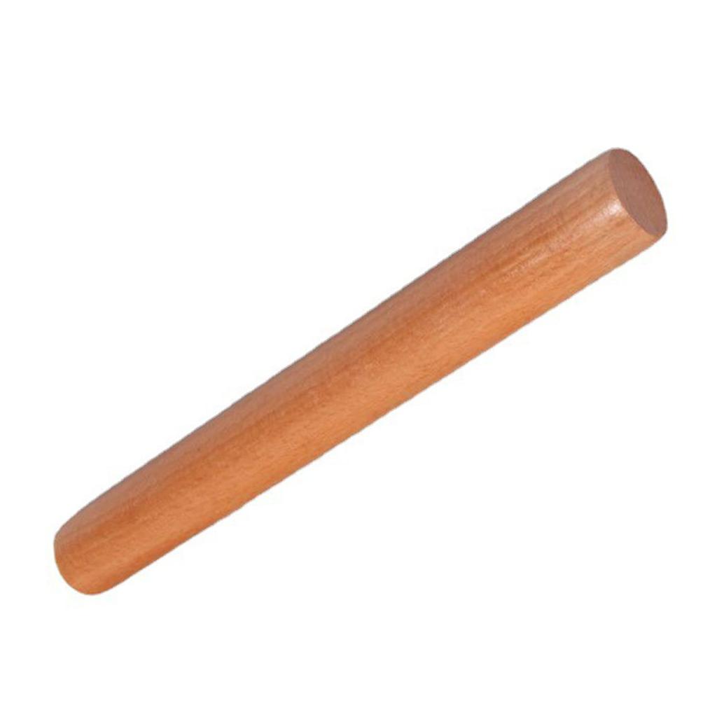 Wood Rolling Pin Multifunctional Notstick Dough Roller Pin for Kitchens Baking Light Brown