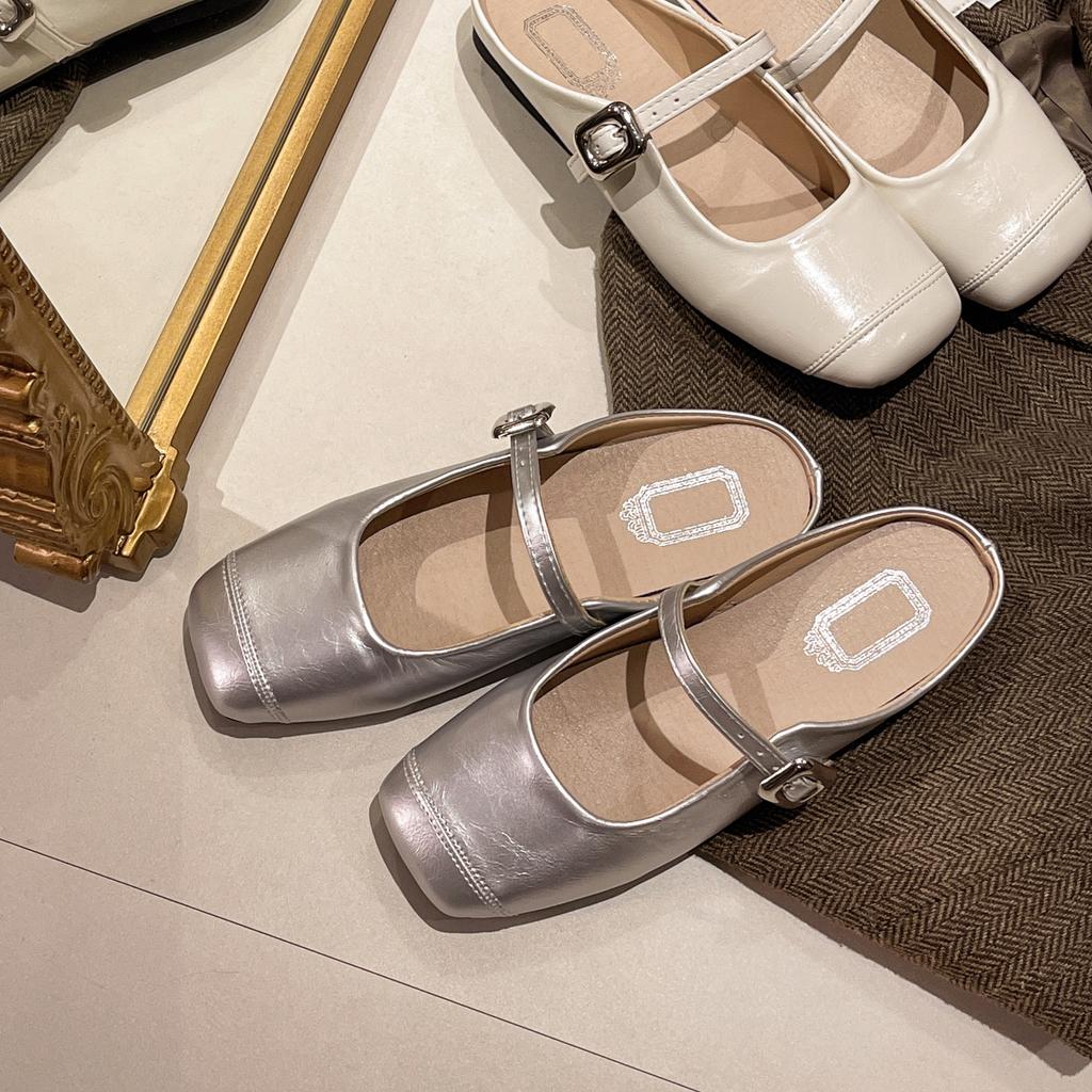 Fashion Solid Color Simple Slippers Elegant Casual Flat Wear-resistant Comfortable Fashionable Women's Muller Chaussure Femme