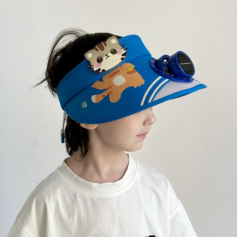 Solar Fan Hat Children Summer Sun Protection Hat UV Protection Boys and Girls Cartoon Sun Hat Trend