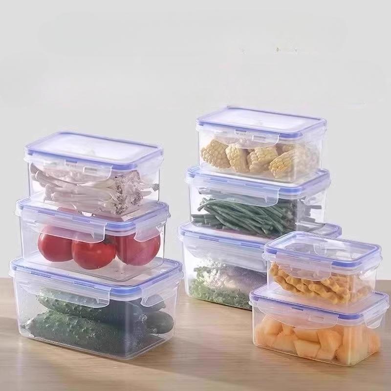 Kitchen Refrigerator, Rectangular, Thick Fresh-keeping Box, Microwave Heat-resistant, Lunch Box, Vegetable and Fruit Storage Box, Frozen Sealed Box