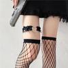 Women's Lace Garter White Black Belt Heart Cross Punk Leg Ring Adjustable Garters Bow Bell Cosplay Sexy Leg Chain