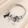 Stainless Steel Cat Bowknot Star Charm Bracelet For Fashion Casual Wear