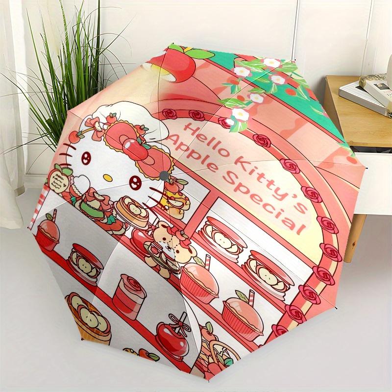 

Hello Kitty,Apple Special Automatic Umbrella-Foldable, Durable 8-Bone Design, Compact and Stylish, Great for Camping, Halloween, Christmas,