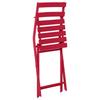 METAL FOLDING GARDEN CHAIR, Red Greensboro