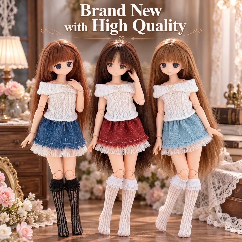 2 Styles Dolls Jeans Short Mini Skirt  for ob24 OB22 Dolls/for Azones YMY Doll/for Blyth Doll