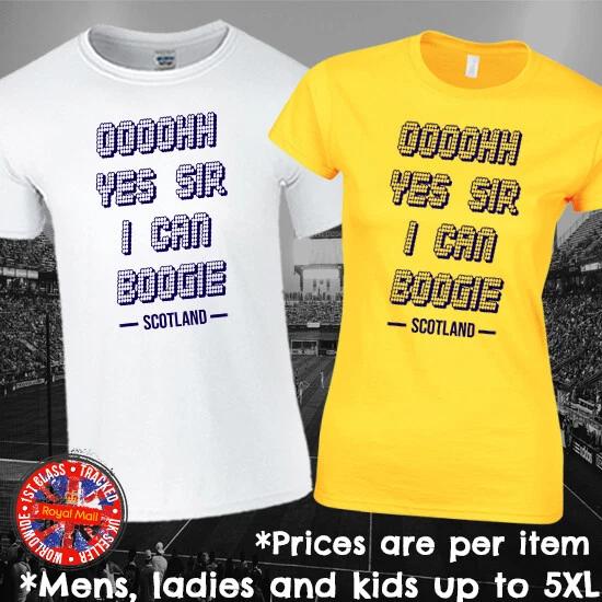 Scotland Oh Yes Sir I Can Boogie Football Chant Euros T-shirt Mens Ladies Kids L