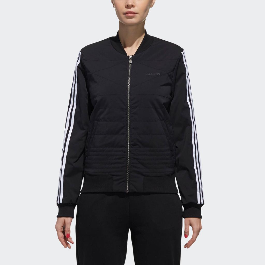 Adidas Neo Sports Woven Cotton Jacket Women Jackets Black DM4439