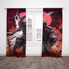 2pcs- Warring States General Polyester Curtains, Pole Bag Curtains 42*84, Bedroom, Living Room, Home Room Decoration