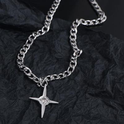 Cool Handsome Fashion Choker Punk Clavicle Chain Man Necklace Korean Style Necklace Cross Pendant