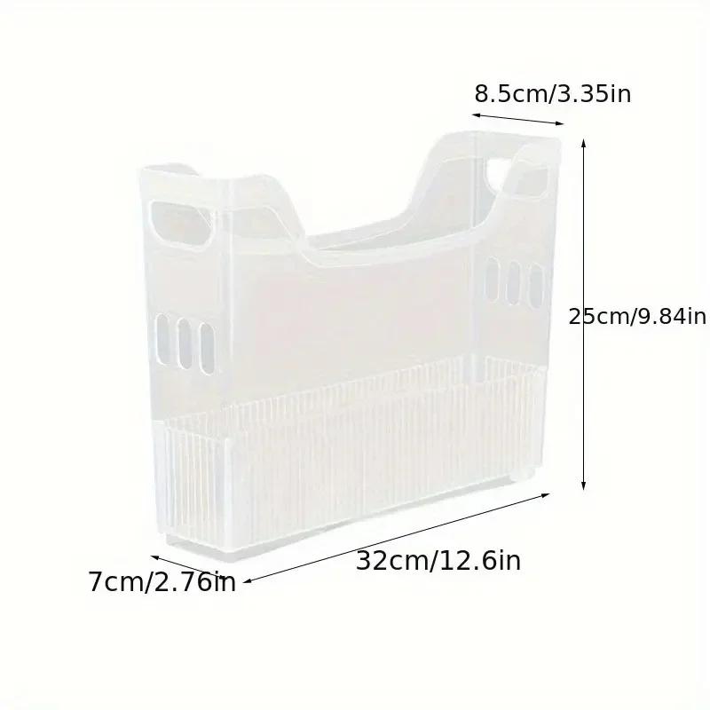 

Vertical Plastic File Storage Box, Packaging Paper Scrapbook Paper Organizer, Desktop Document File Storage Box, Versatile Book