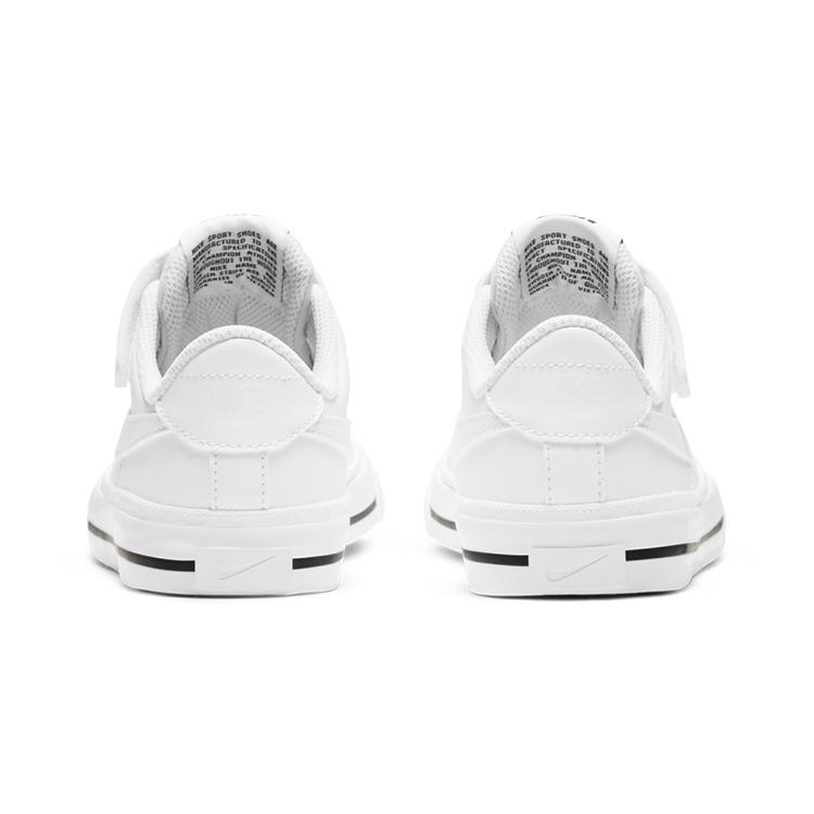 Nike Court Legacy Slip Resistant Cushioning Balance Low top Skateboard Shoes White Children Aged 3 7 Years Old DA5381-100