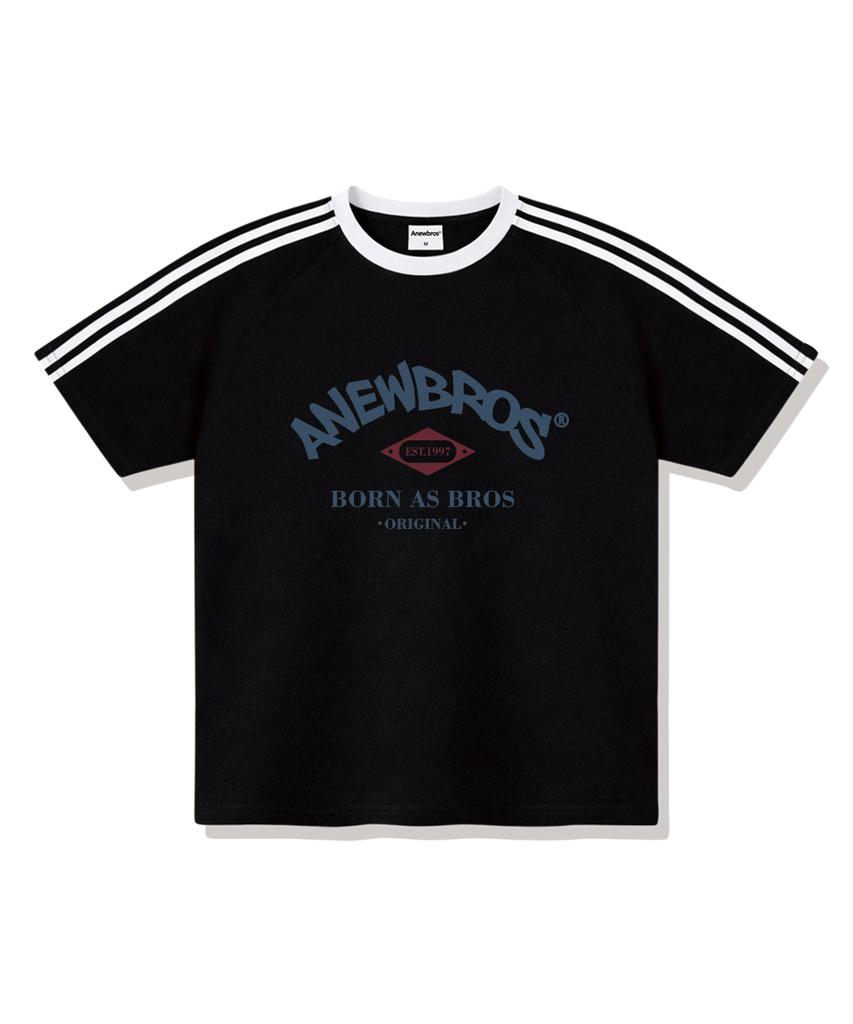 ANEWBROS Club Oversized Track Short Sleeve T-Shirt 4 Colors [Anse_3502]