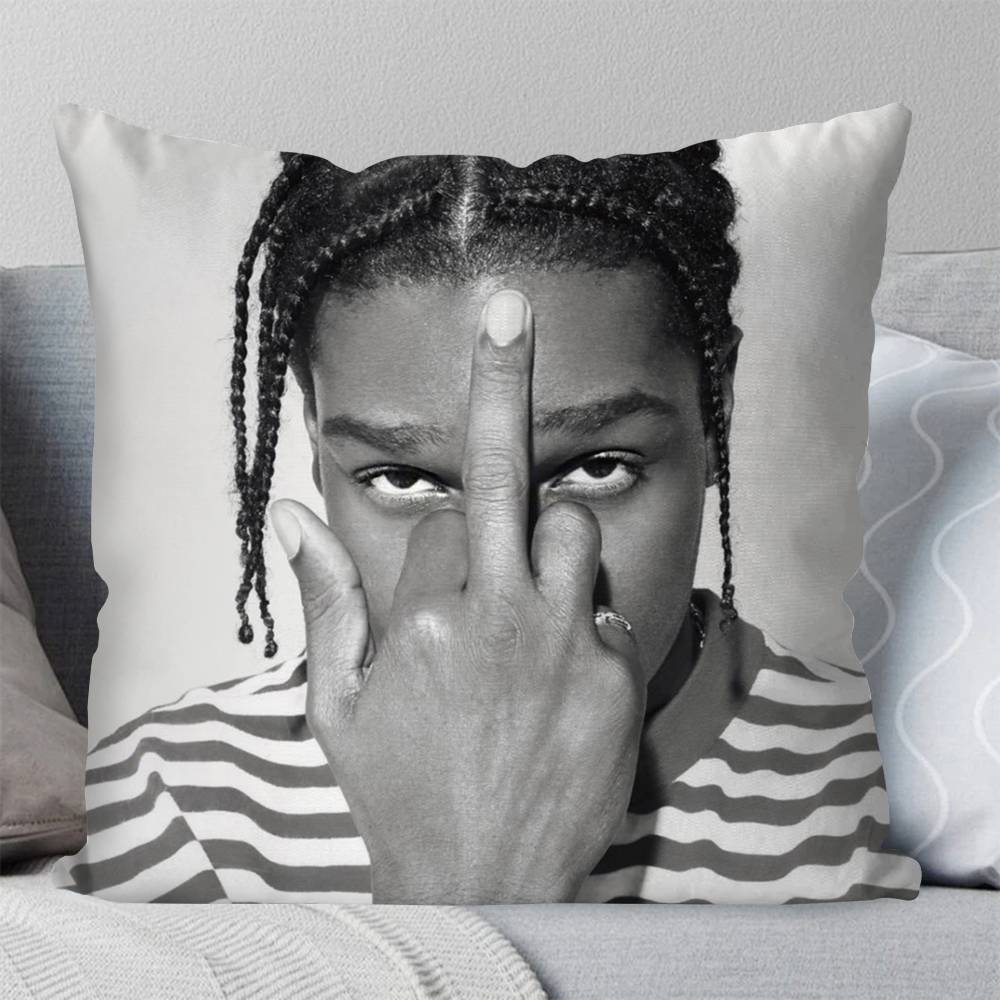 Rapper A-ASAP R-Rocky Pillow Case Square Pillow Bedroom Sofa Leisure Comfort Cushion Car Living Room Home Decoration
