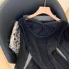 Pure Desire and Careful Machine Mink Fleece Sweater Women's Autumn and Winter New Design Sense Lace Splicing Inner Bottoming Shirt