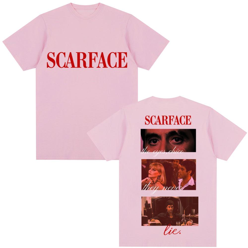 Movie Scarface Tony Montana Quotes Classic T Shirt The Eyes Chico Vintage Hip Hop Mens Gothic TShirt Loose Cotton Casual Tees