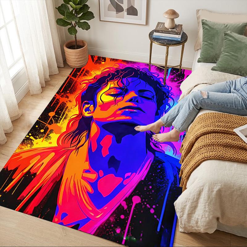 Michael Jackson Living Room Nonslip Area Rug Soft Carpet For Bedroom Gameoom Playroom Sofa Office Home Decor Doormat