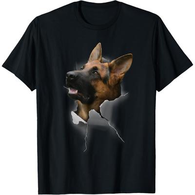 Staring German Shepherd T-Shirt Dogs Tee Shirt Gifts