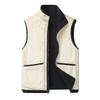 Fall Winter Men Vest Stand Collar Neck Zipper Closure Thick Plush Warm Windproof Solid Color Soft Plus Size Cardigan